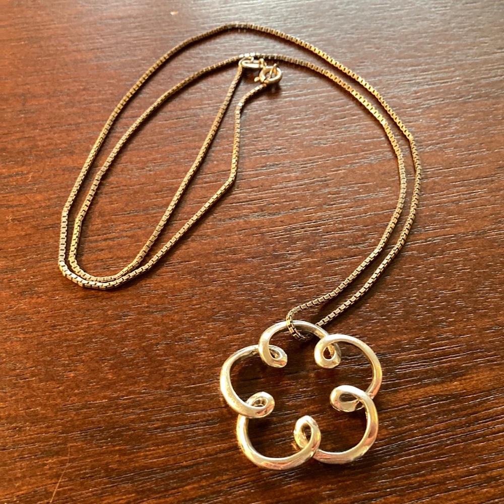 Blossom necklace with sterling silver chain